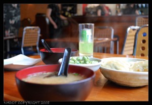Or miso soups, vege dumplings and green tea ;)